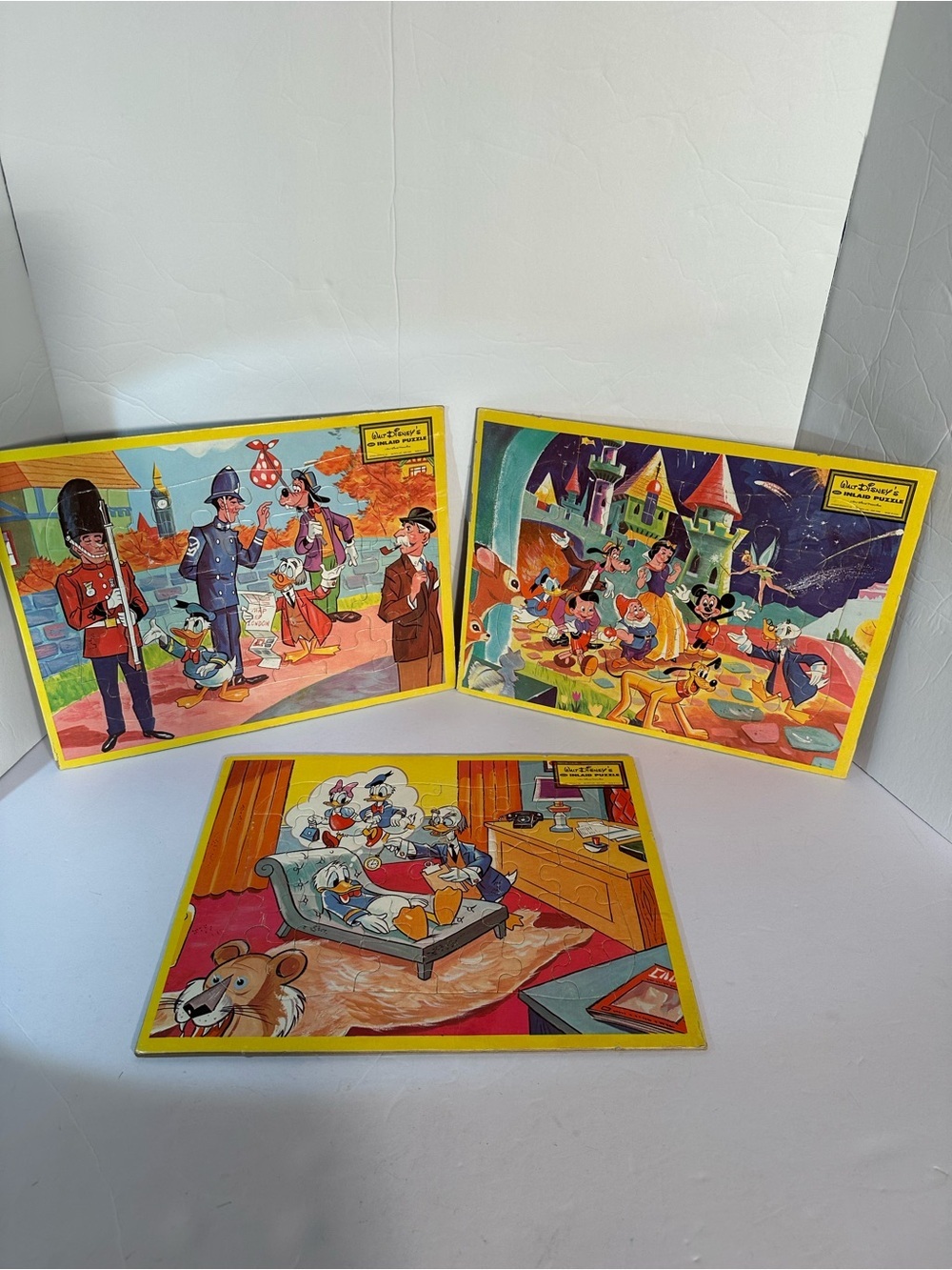 Vintage Walt Disney's Inlaid Jaymar Specialty Co Children's Puzzles Lot Of 3‎